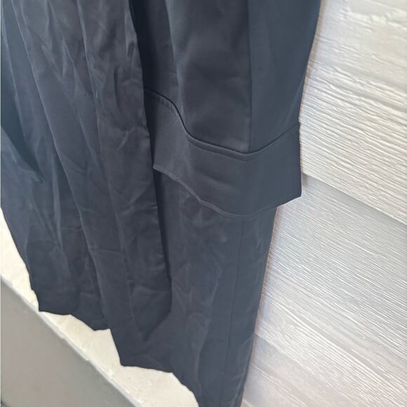 NWT Scoop Black satin-like fabric wide-leg jumpsuit NWT Size S - Picture 8 of 8